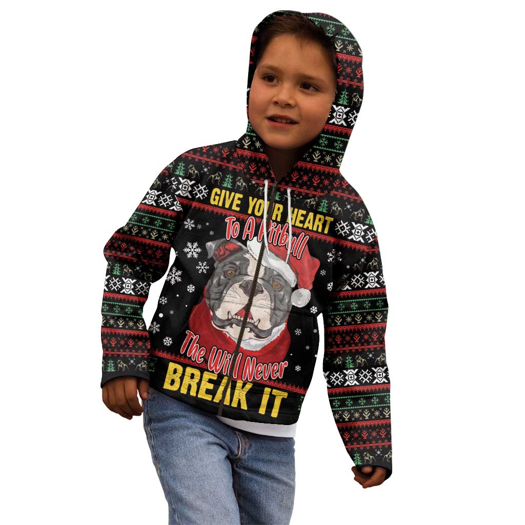 Give Your Heart Pitbull Dog Kid Hoodie The Will Never Break It - Wonder Print Shop