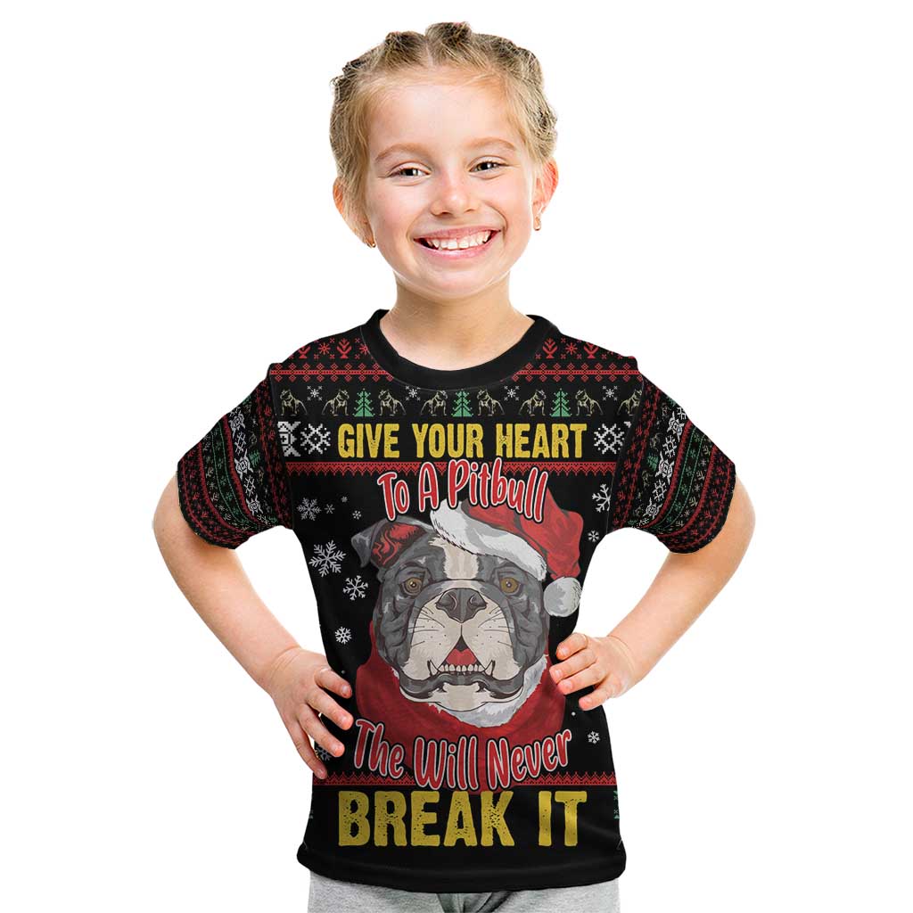 Give Your Heart Pitbull Dog Kid T Shirt The Will Never Break It - Wonder Print Shop