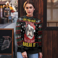 Give Your Heart Pitbull Dog Ugly Christmas Sweater The Will Never Break It - Wonder Print Shop