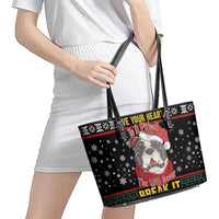 Give Your Heart Pitbull Dog Leather Tote Bag The Will Never Break It - Wonder Print Shop