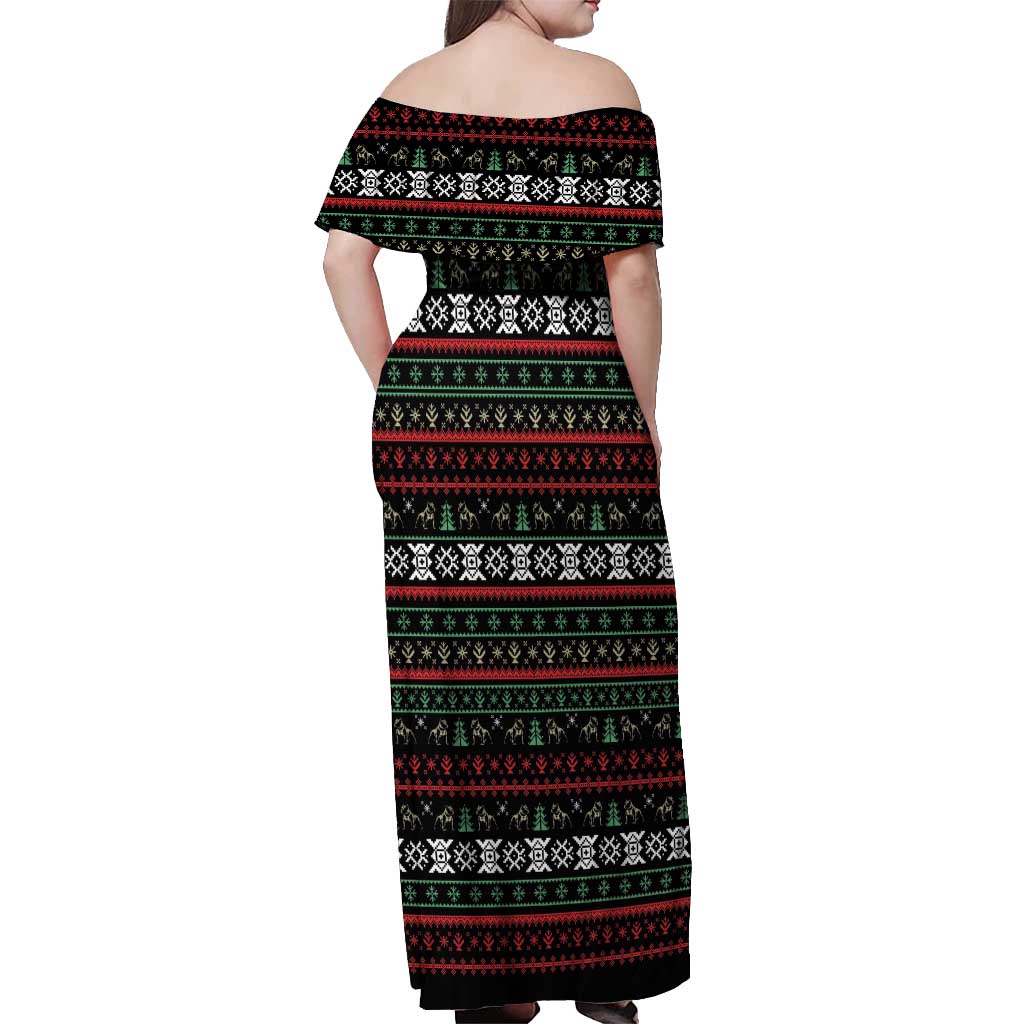 Give Your Heart Pitbull Dog Off Shoulder Maxi Dress The Will Never Break It - Wonder Print Shop