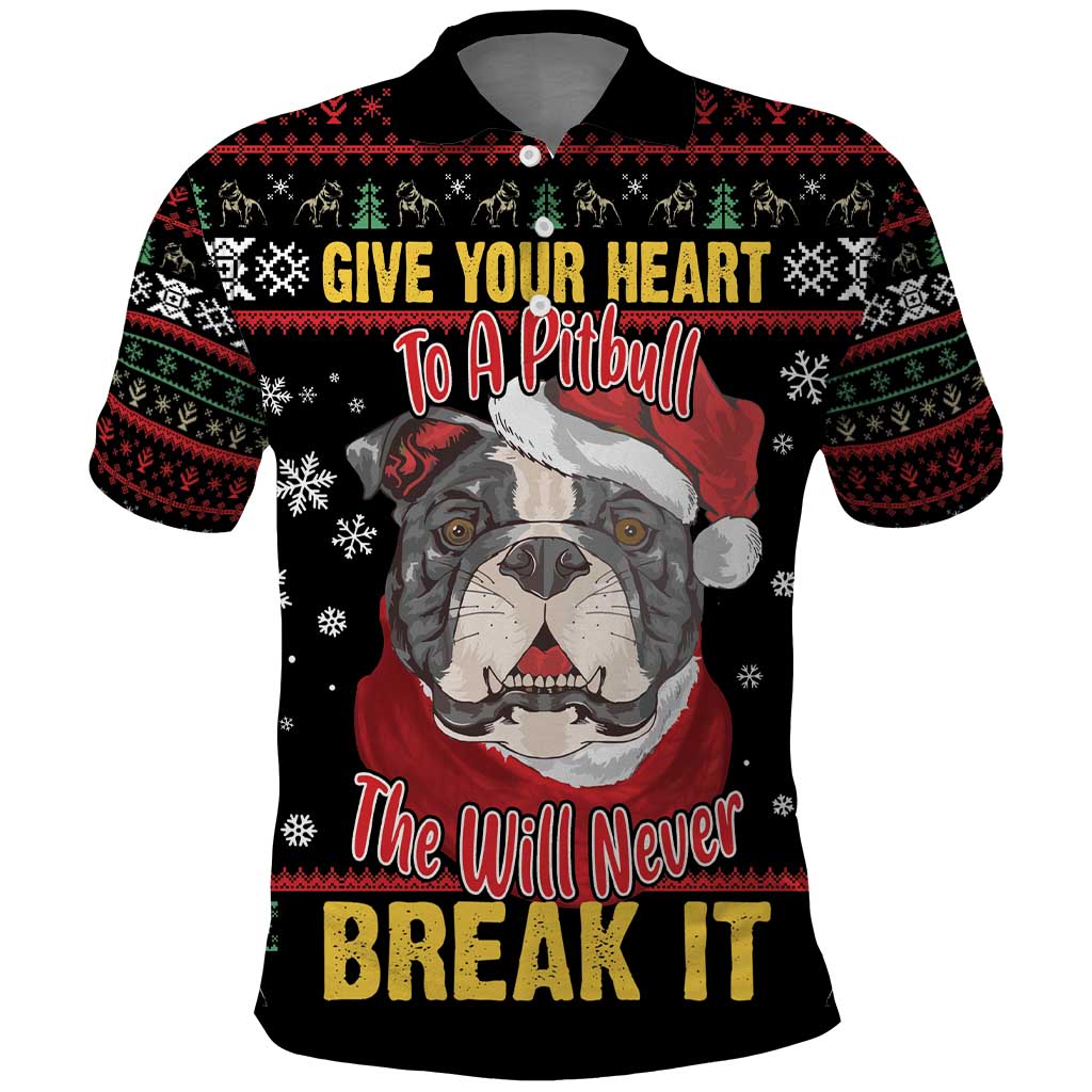 Give Your Heart Pitbull Dog Polo Shirt The Will Never Break It - Wonder Print Shop