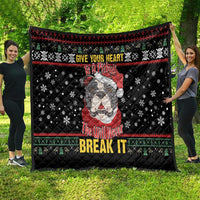 Give Your Heart Pitbull Dog Quilt The Will Never Break It - Wonder Print Shop