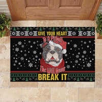 Give Your Heart Pitbull Dog Rubber Doormat The Will Never Break It - Wonder Print Shop