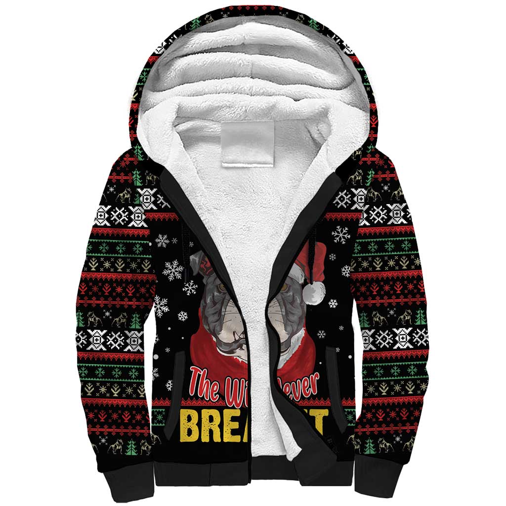 Give Your Heart Pitbull Dog Sherpa Hoodie The Will Never Break It - Wonder Print Shop