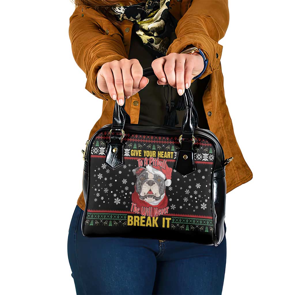 Give Your Heart Pitbull Dog Shoulder Handbag The Will Never Break It