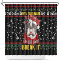 Give Your Heart Pitbull Dog Shower Curtain The Will Never Break It