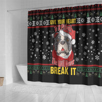 Give Your Heart Pitbull Dog Shower Curtain The Will Never Break It