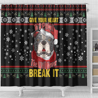 Give Your Heart Pitbull Dog Shower Curtain The Will Never Break It