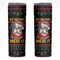 Give Your Heart Pitbull Dog Skinny Tumbler The Will Never Break It - Wonder Print Shop