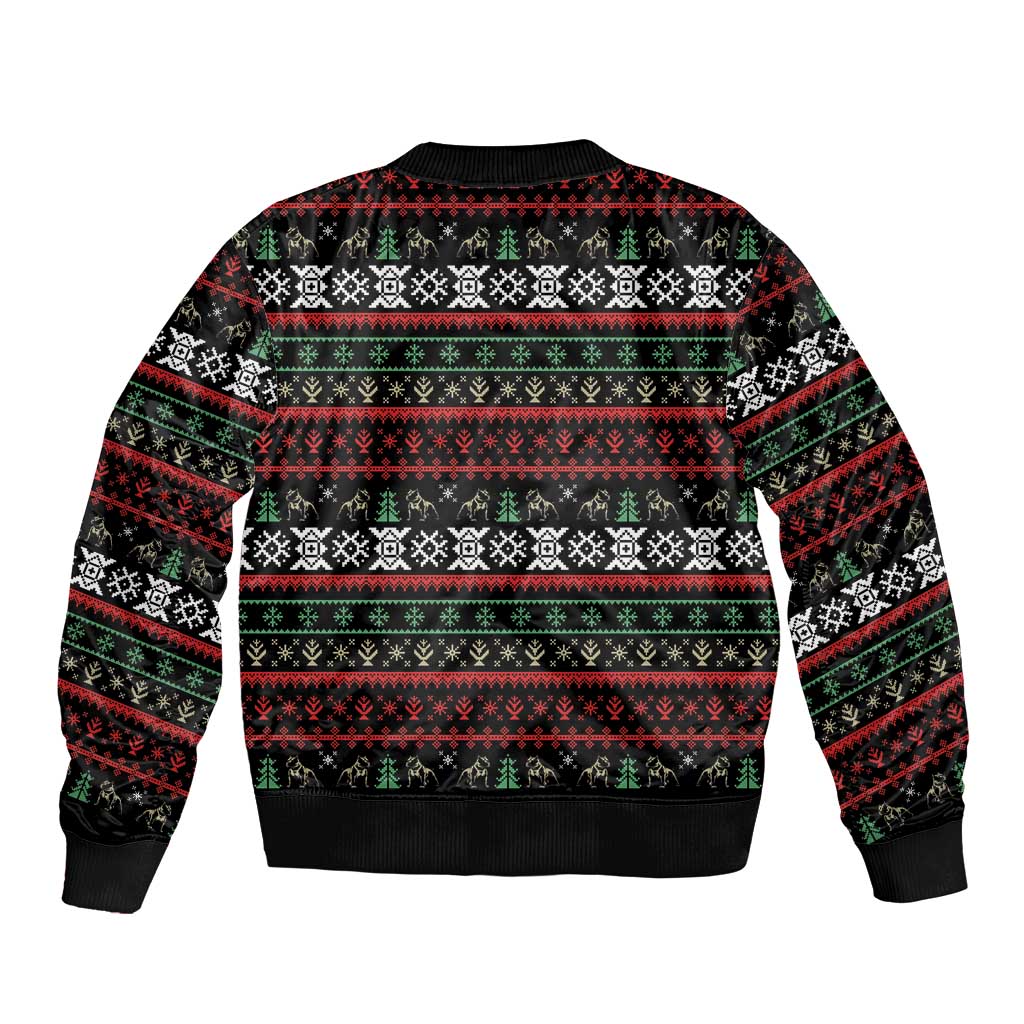 Give Your Heart Pitbull Dog Sleeve Zip Bomber Jacket The Will Never Break It - Wonder Print Shop