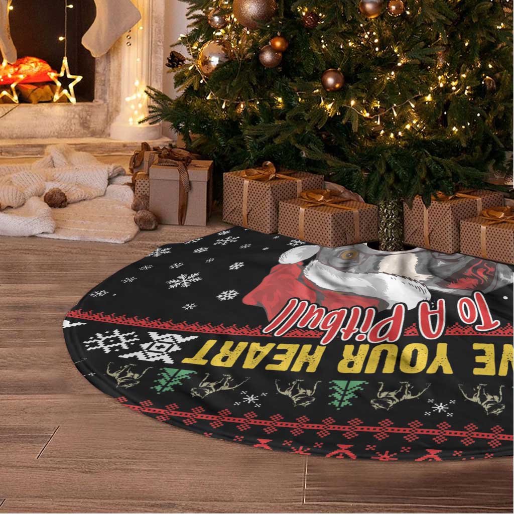 Give Your Heart Pitbull Dog Tree Skirt The Will Never Break It - Wonder Print Shop