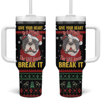 Give Your Heart Pitbull Dog Tumbler With Handle The Will Never Break It - Wonder Print Shop