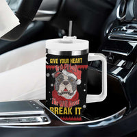 Give Your Heart Pitbull Dog Tumbler With Handle The Will Never Break It - Wonder Print Shop