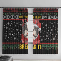 Give Your Heart Pitbull Dog Window Curtain The Will Never Break It - Wonder Print Shop