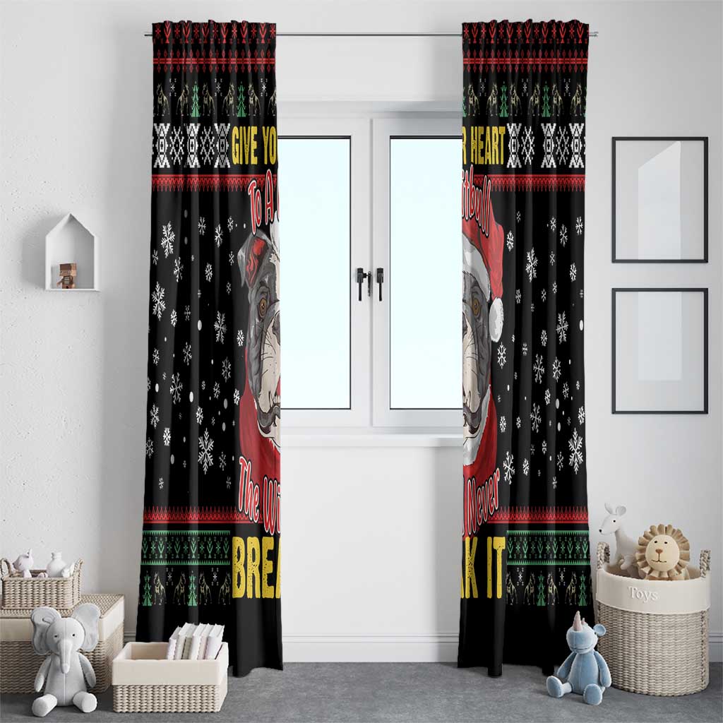 Give Your Heart Pitbull Dog Window Curtain The Will Never Break It - Wonder Print Shop