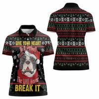 Give Your Heart Pitbull Dog Women Polo Shirt The Will Never Break It - Wonder Print Shop