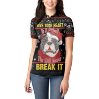 Give Your Heart Pitbull Dog Women Polo Shirt The Will Never Break It - Wonder Print Shop