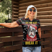 Give Your Heart Pitbull Dog Women Polo Shirt The Will Never Break It - Wonder Print Shop