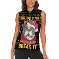 Give Your Heart Pitbull Dog Women Sleeveless Polo Shirt The Will Never Break It - Wonder Print Shop
