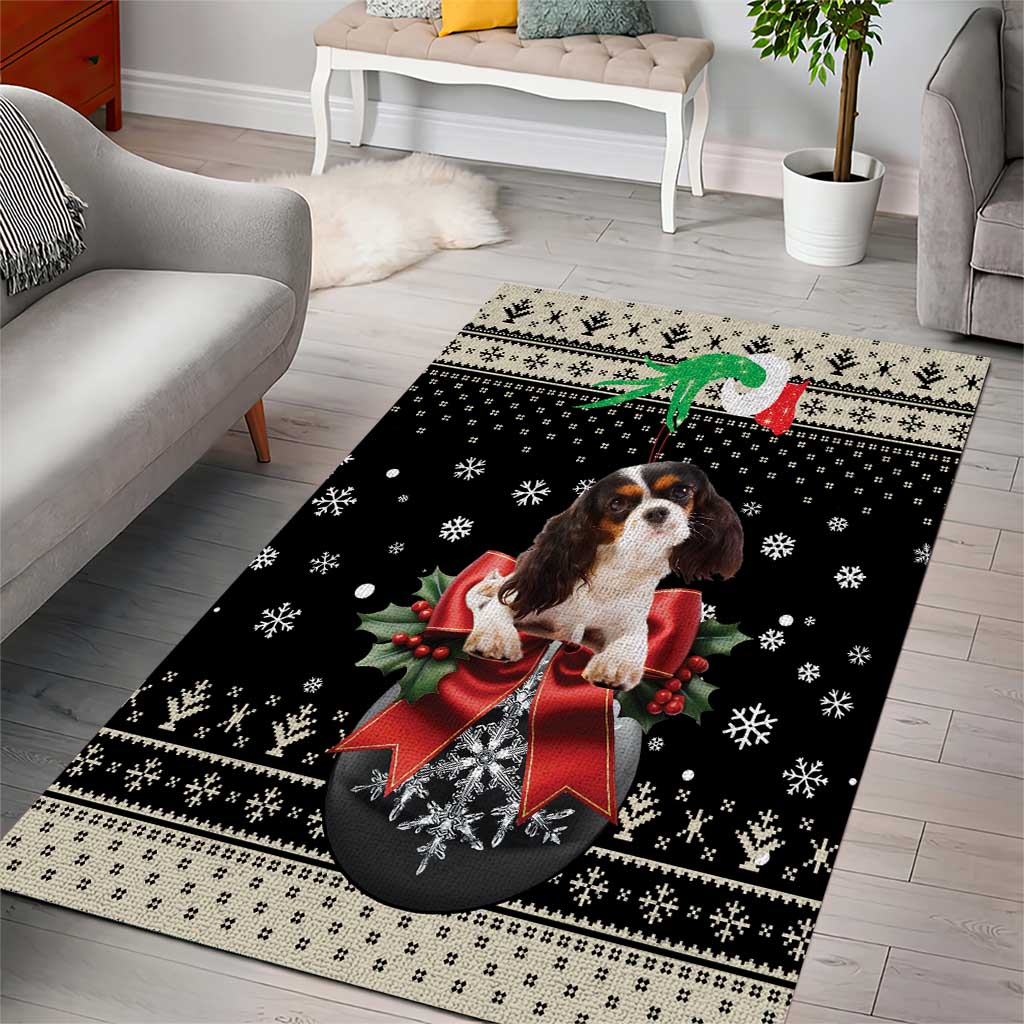 Cavalier King Charles Spaniel Xmas Ball Area Rug Christmas Dog Lovers - Wonder Print Shop