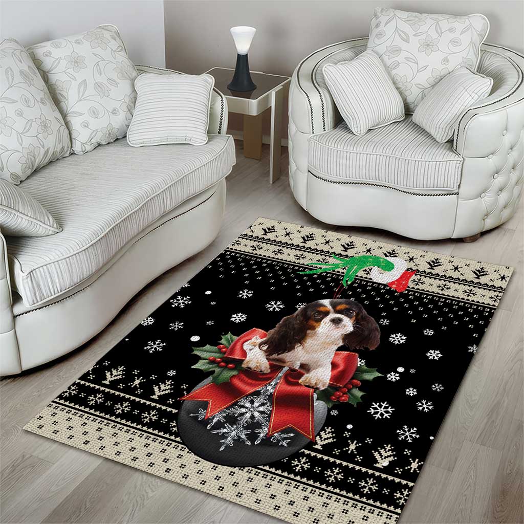 Cavalier King Charles Spaniel Xmas Ball Area Rug Christmas Dog Lovers - Wonder Print Shop
