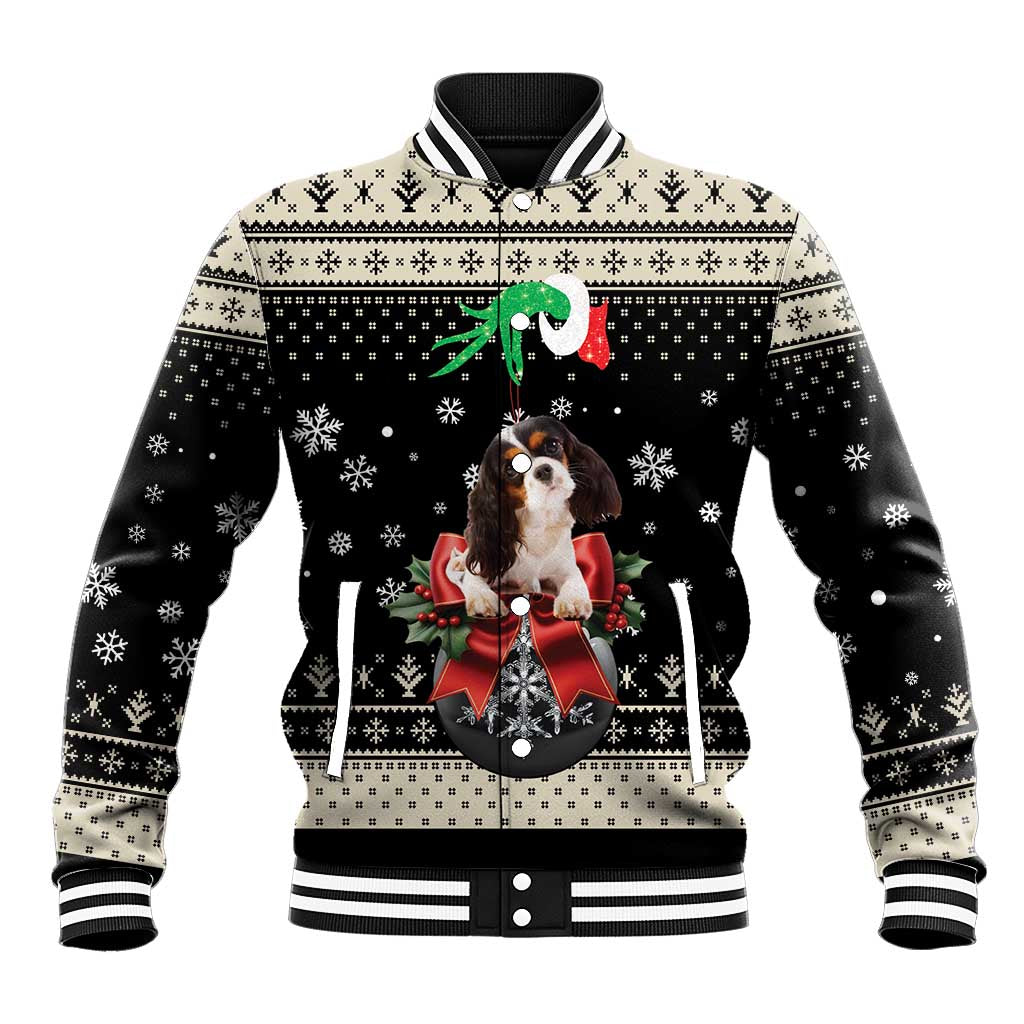 Cavalier King Charles Spaniel Xmas Ball Baseball Jacket Christmas Dog Lovers - Wonder Print Shop