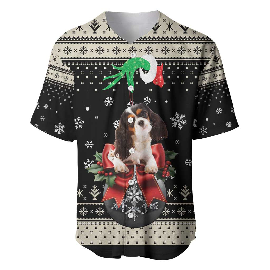Cavalier King Charles Spaniel Xmas Ball Baseball Jersey Christmas Dog Lovers - Wonder Print Shop