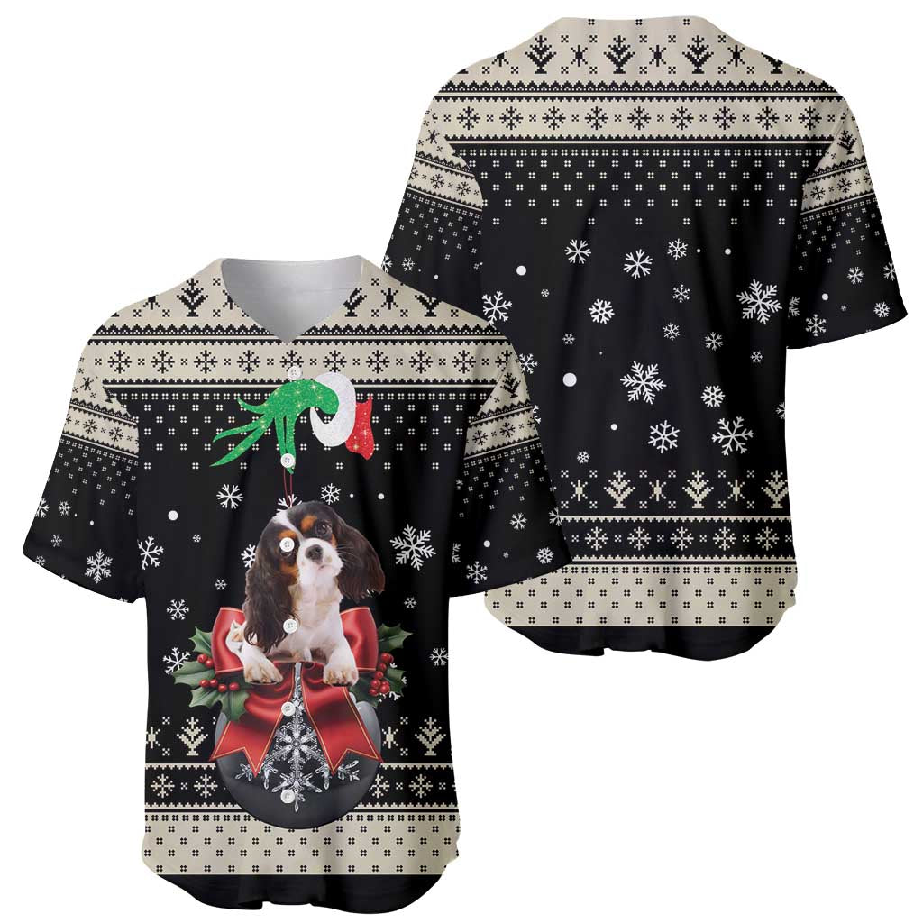 Cavalier King Charles Spaniel Xmas Ball Baseball Jersey Christmas Dog Lovers - Wonder Print Shop