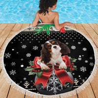 Cavalier King Charles Spaniel Xmas Ball Beach Blanket Christmas Dog Lovers - Wonder Print Shop