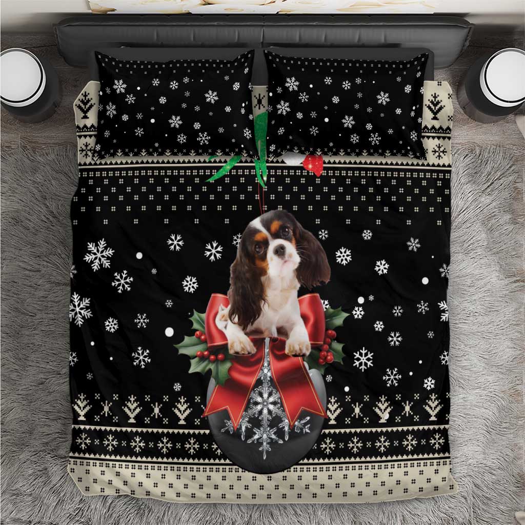 Cavalier King Charles Spaniel Xmas Ball Bedding Set Christmas Dog Lovers - Wonder Print Shop