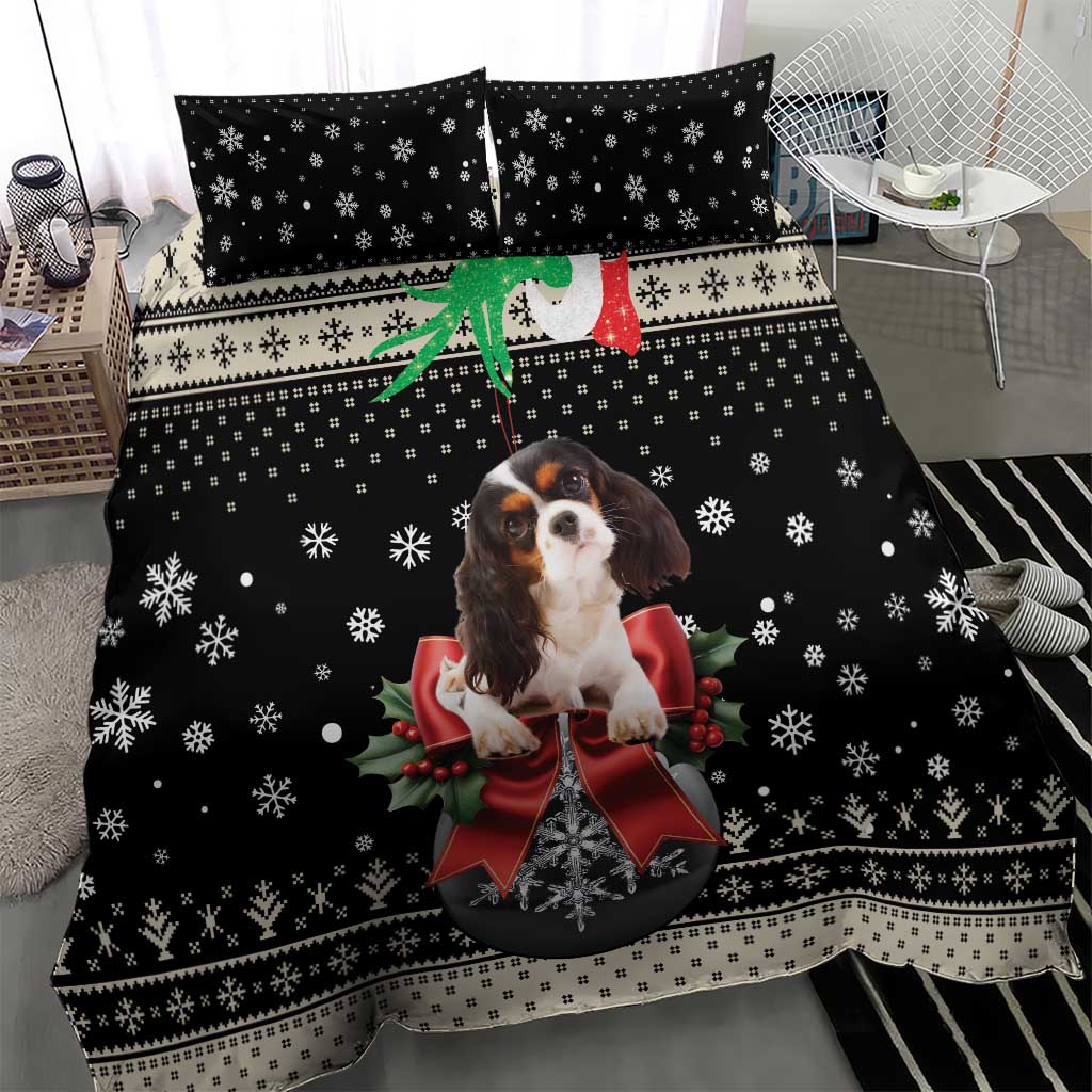 Cavalier King Charles Spaniel Xmas Ball Bedding Set Christmas Dog Lovers - Wonder Print Shop