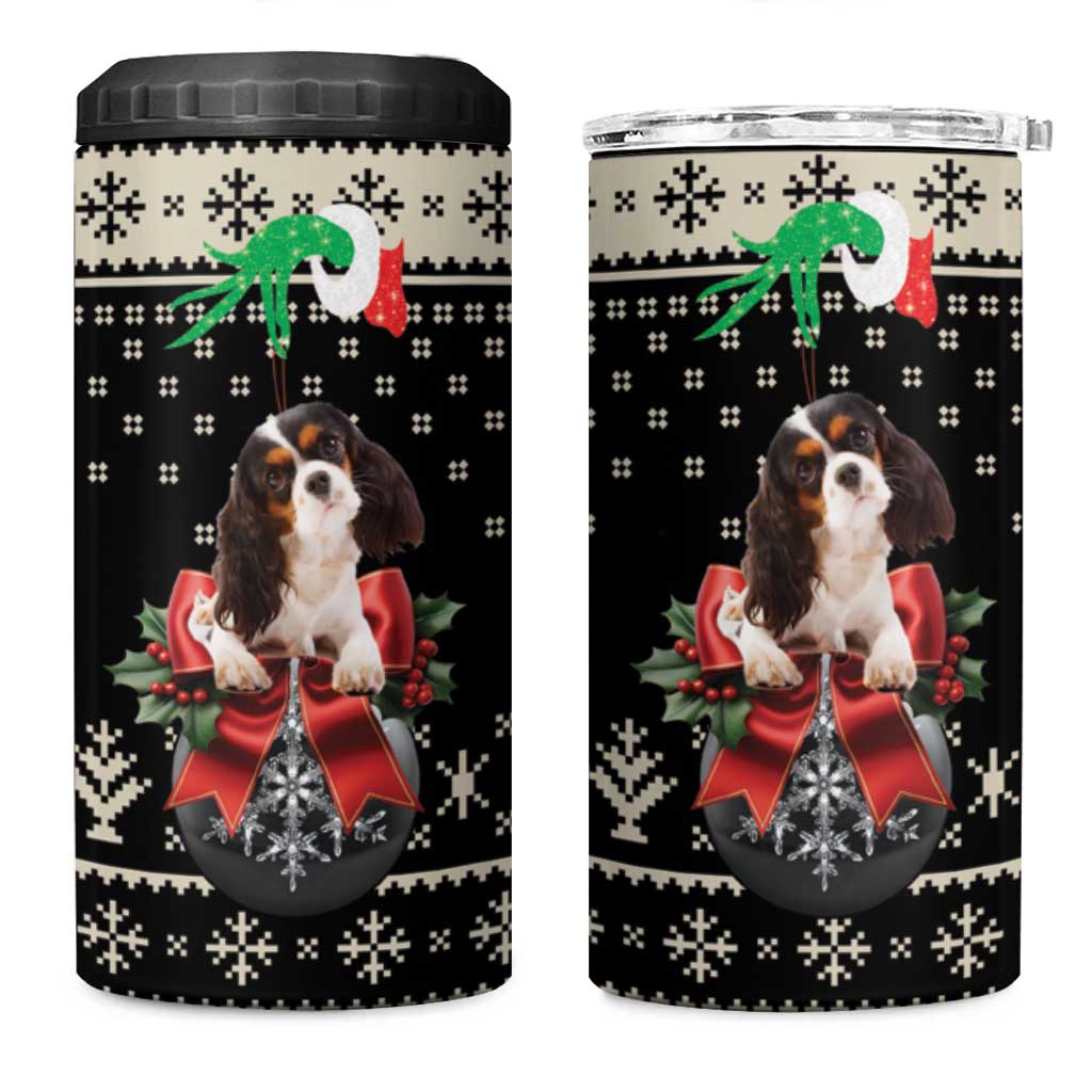 Cavalier King Charles Spaniel Xmas Ball 4 in 1 Can Cooler Tumbler Christmas Dog Lovers - Wonder Print Shop
