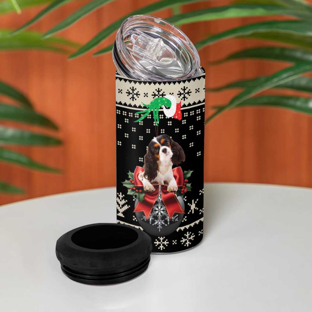 Cavalier King Charles Spaniel Xmas Ball 4 in 1 Can Cooler Tumbler Christmas Dog Lovers - Wonder Print Shop