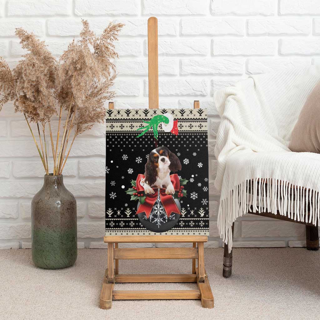 Cavalier King Charles Spaniel Xmas Ball Canvas Wall Art Christmas Dog Lovers - Wonder Print Shop