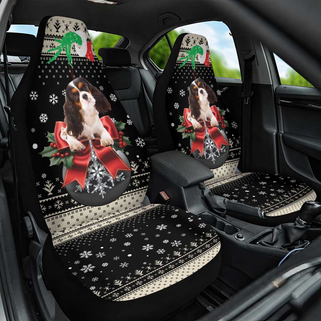 Cavalier King Charles Spaniel Xmas Ball Car Seat Cover Christmas Dog Lovers - Wonder Print Shop