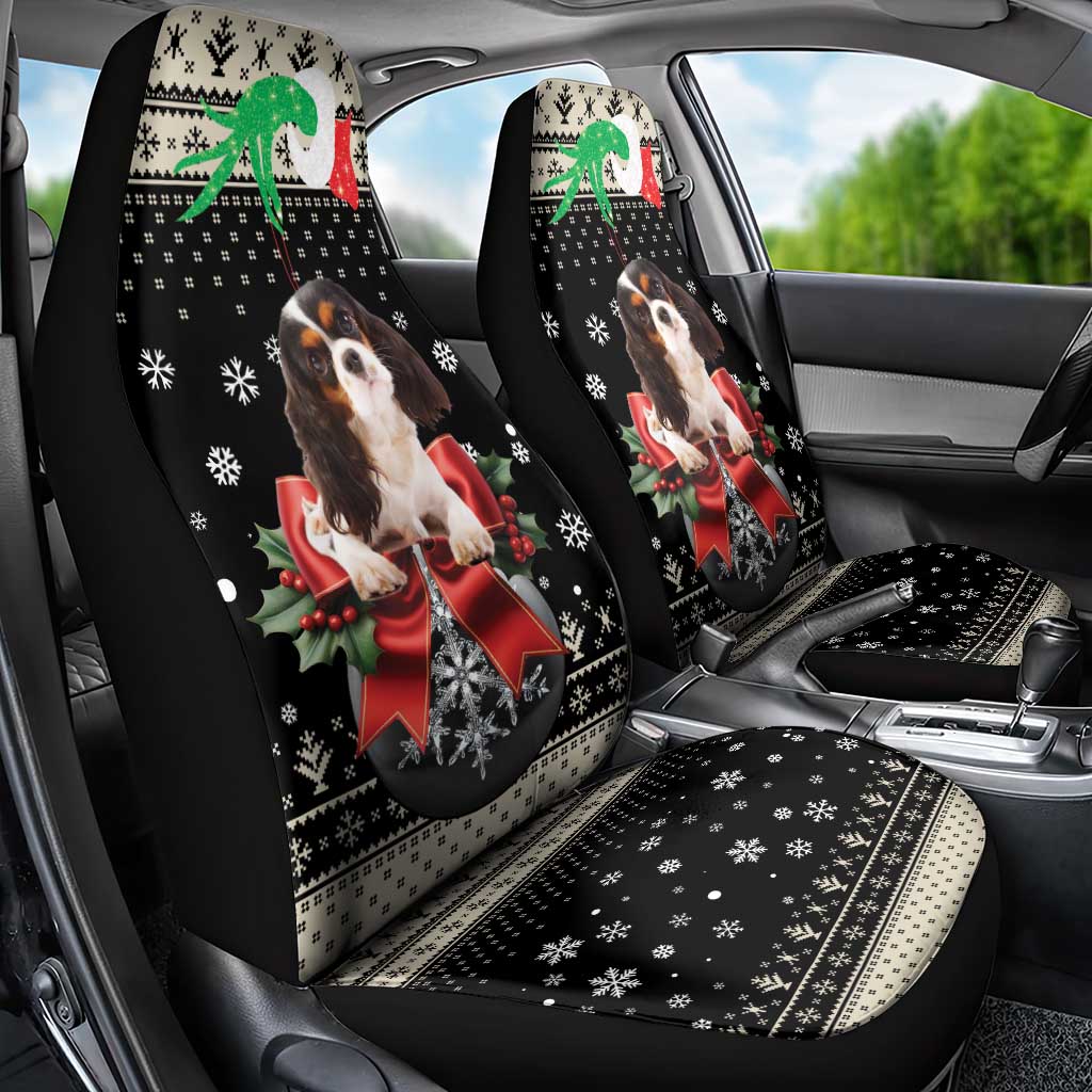 Cavalier King Charles Spaniel Xmas Ball Car Seat Cover Christmas Dog Lovers - Wonder Print Shop