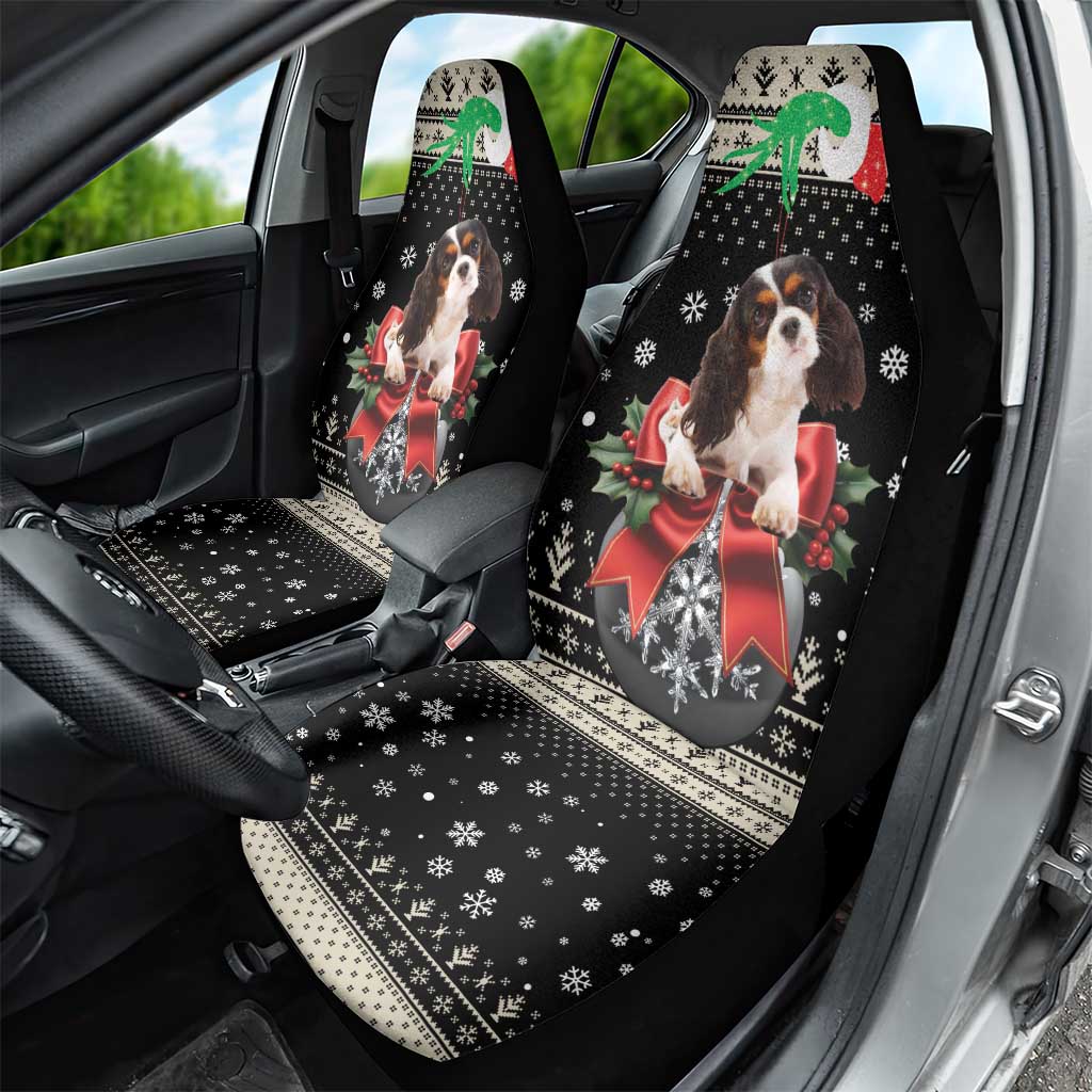 Cavalier King Charles Spaniel Xmas Ball Car Seat Cover Christmas Dog Lovers - Wonder Print Shop