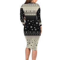 Cavalier King Charles Spaniel Xmas Ball Family Matching Long Sleeve Bodycon Dress and Hawaiian Shirt Christmas Dog Lovers - Wonder Print Shop