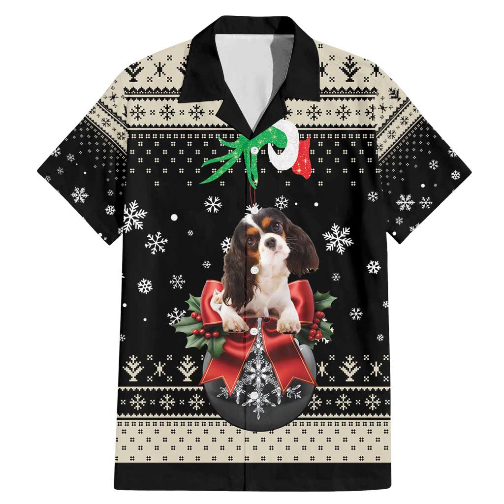Cavalier King Charles Spaniel Xmas Ball Family Matching Mermaid Dress and Hawaiian Shirt Christmas Dog Lovers - Wonder Print Shop