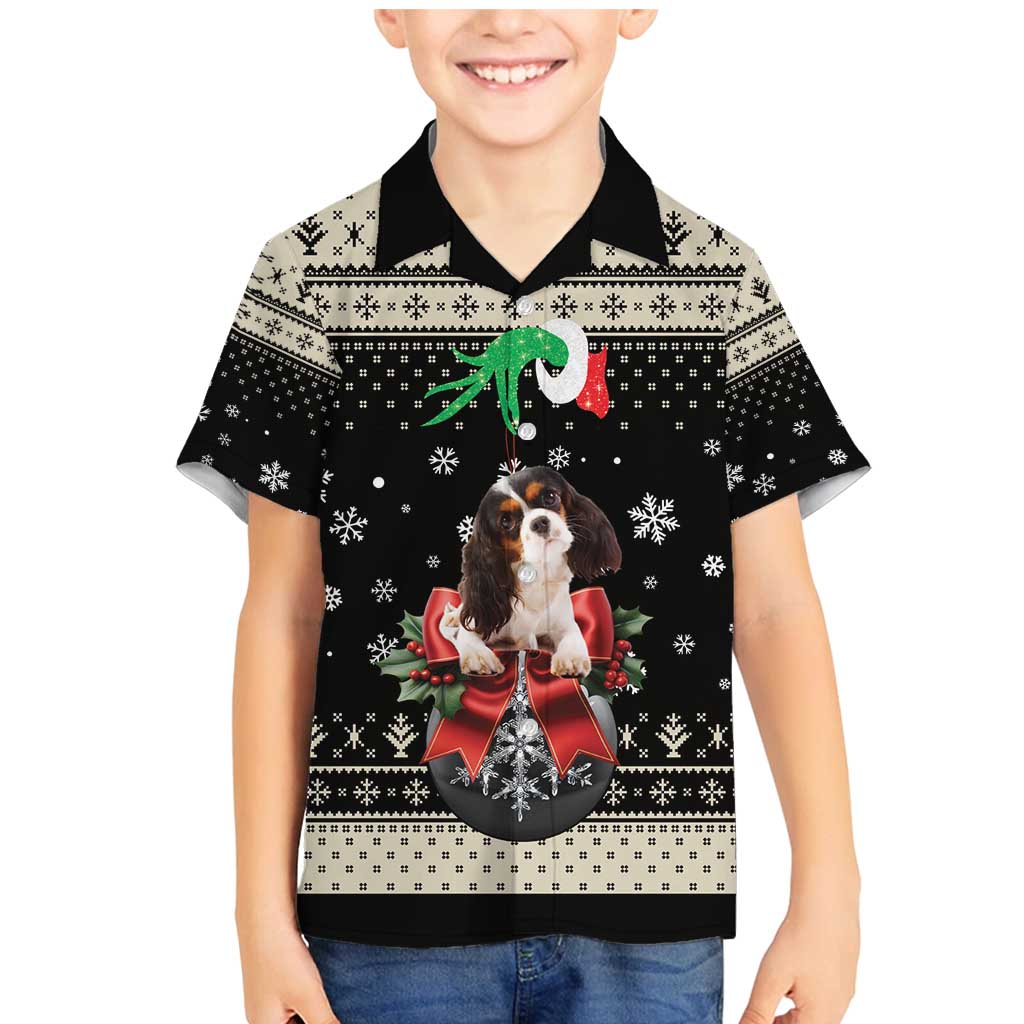 Cavalier King Charles Spaniel Xmas Ball Family Matching Mermaid Dress and Hawaiian Shirt Christmas Dog Lovers - Wonder Print Shop