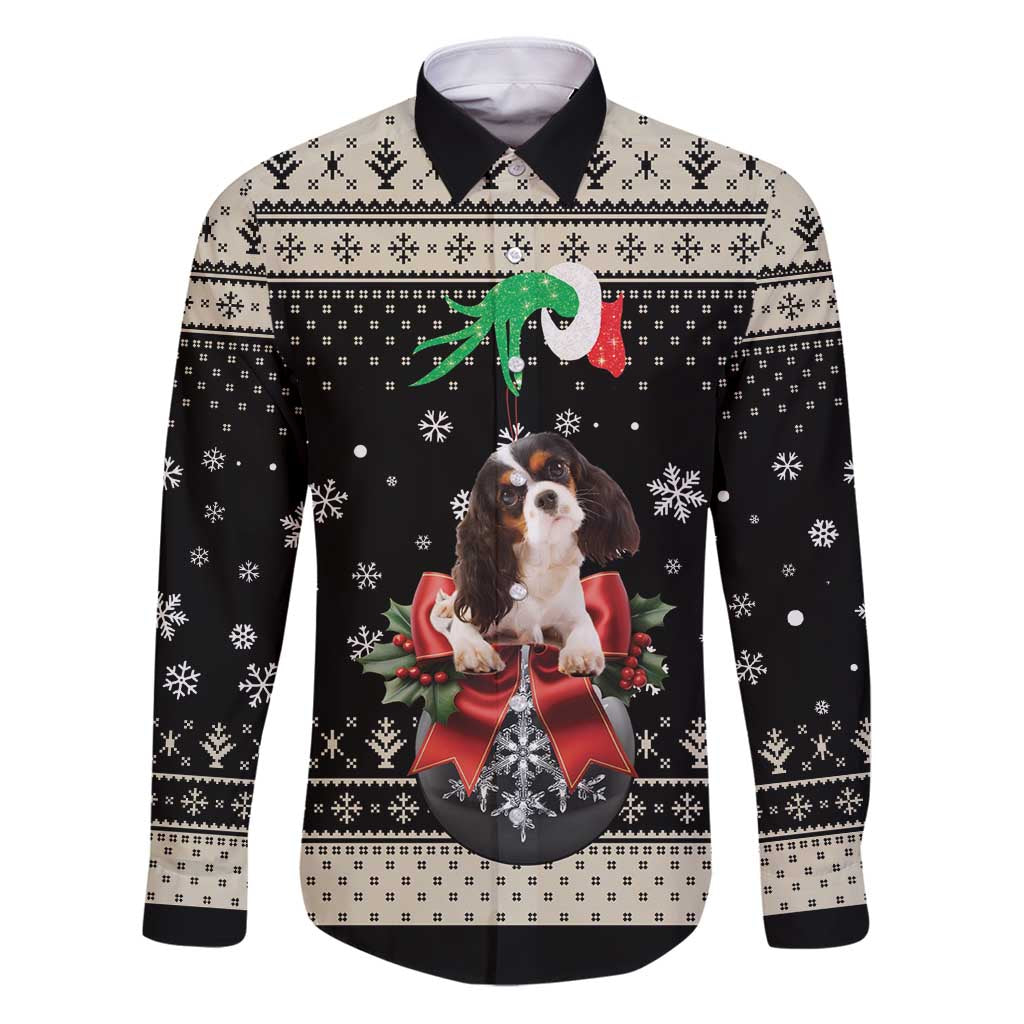 Cavalier King Charles Spaniel Xmas Ball Family Matching Puletasi and Hawaiian Shirt Christmas Dog Lovers - Wonder Print Shop