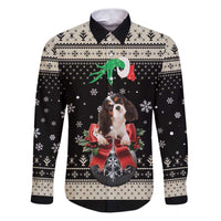 Cavalier King Charles Spaniel Xmas Ball Family Matching Puletasi and Hawaiian Shirt Christmas Dog Lovers - Wonder Print Shop