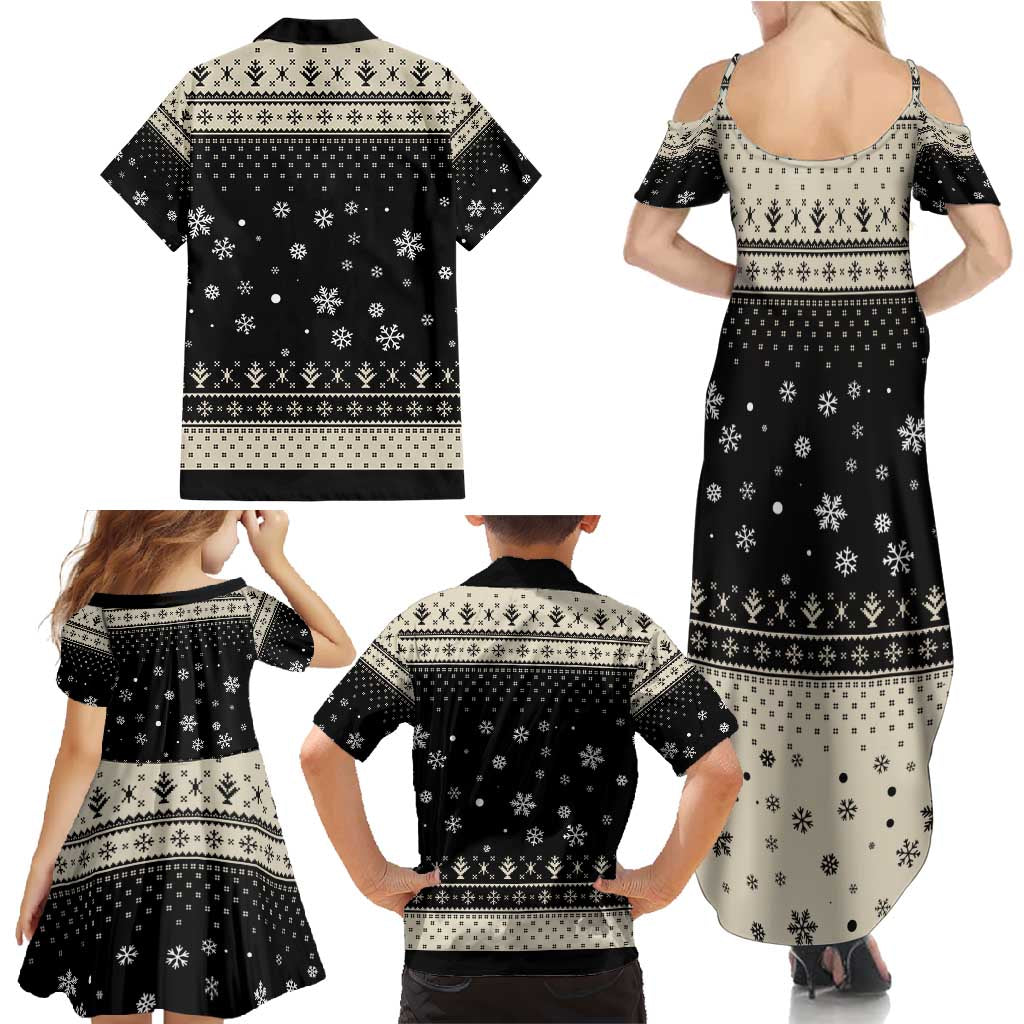Cavalier King Charles Spaniel Xmas Ball Family Matching Summer Maxi Dress and Hawaiian Shirt Christmas Dog Lovers - Wonder Print Shop