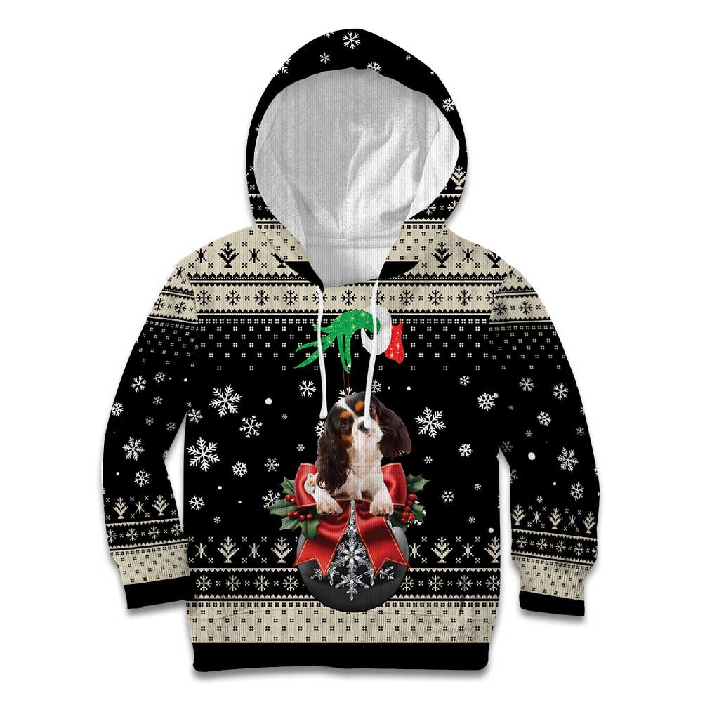 Cavalier King Charles Spaniel Xmas Ball Kid Hoodie Christmas Dog Lovers - Wonder Print Shop