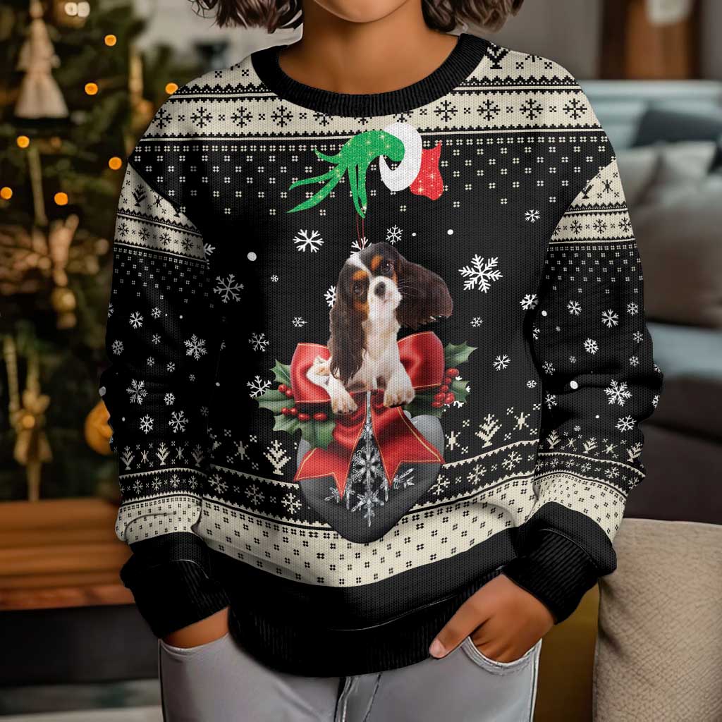 Cavalier King Charles Spaniel Xmas Ball Kid Ugly Christmas Sweater Christmas Dog Lovers - Wonder Print Shop