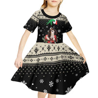 Cavalier King Charles Spaniel Xmas Ball Kid Short Sleeve Dress Christmas Dog Lovers - Wonder Print Shop