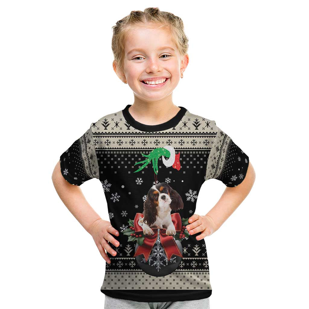 Cavalier King Charles Spaniel Xmas Ball Kid T Shirt Christmas Dog Lovers - Wonder Print Shop