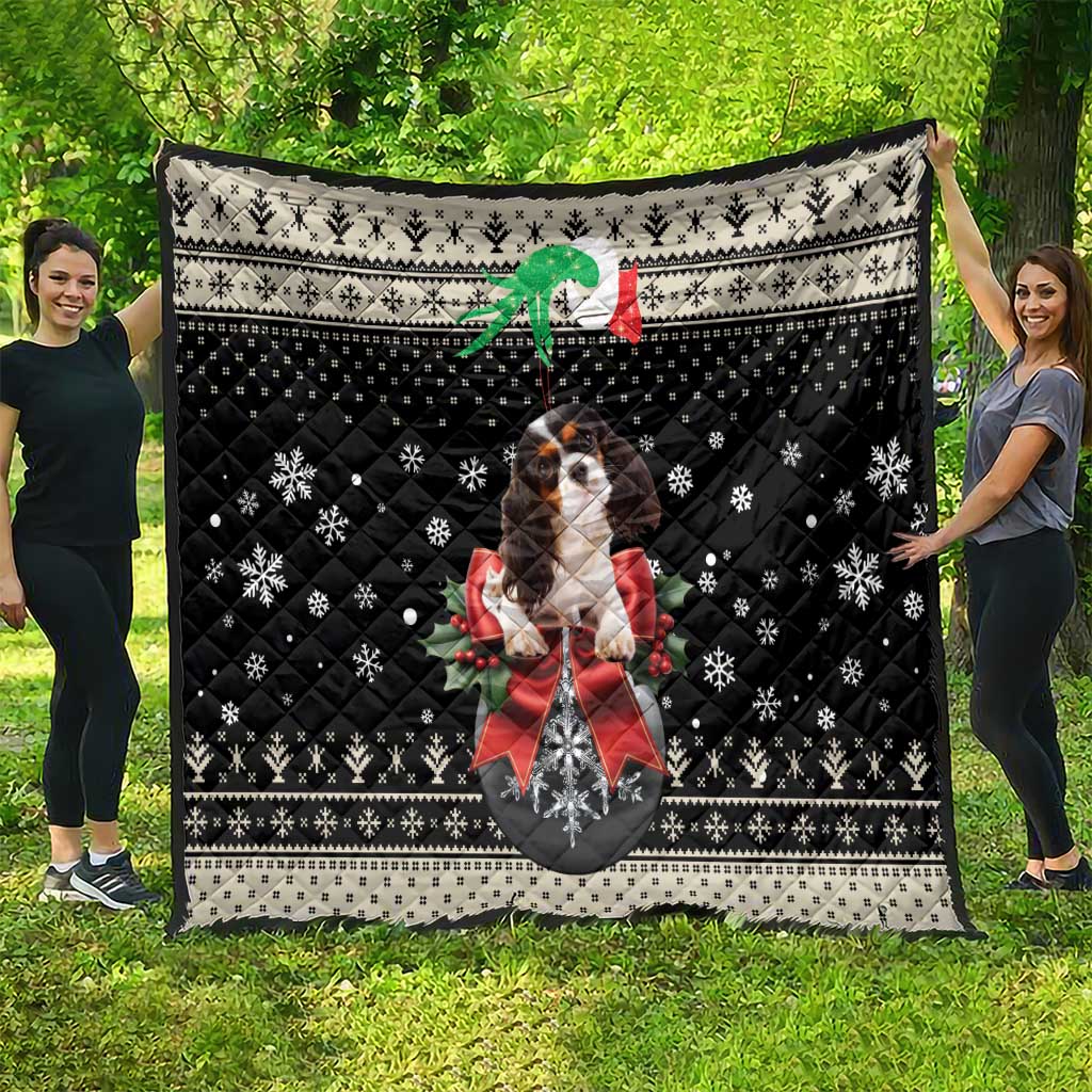 Cavalier King Charles Spaniel Xmas Ball Quilt Christmas Dog Lovers - Wonder Print Shop
