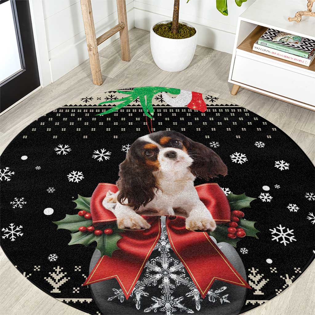 Cavalier King Charles Spaniel Xmas Ball Round Carpet Christmas Dog Lovers